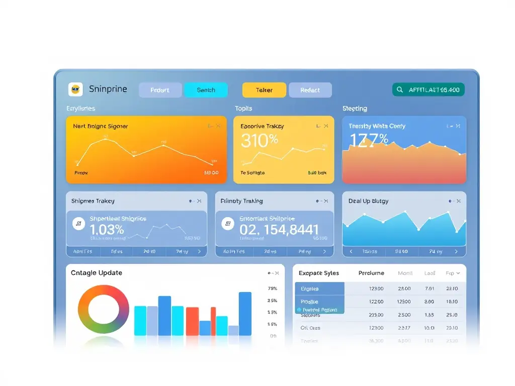 A digital dashboard displaying real-time shipment tracking updates.