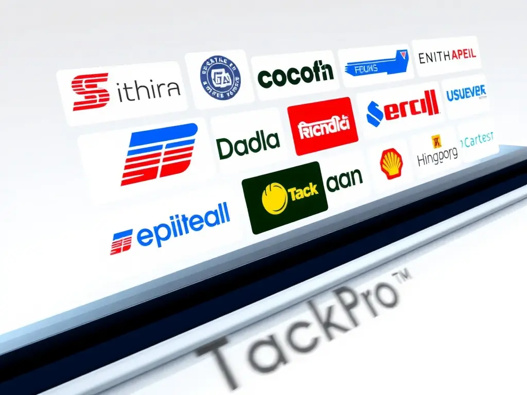 Various shipping carrier logos integrated into a digital platform.